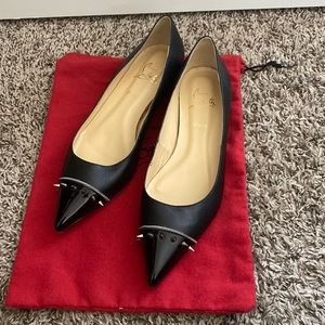 Christian Louboutin Spike Flats Black 39